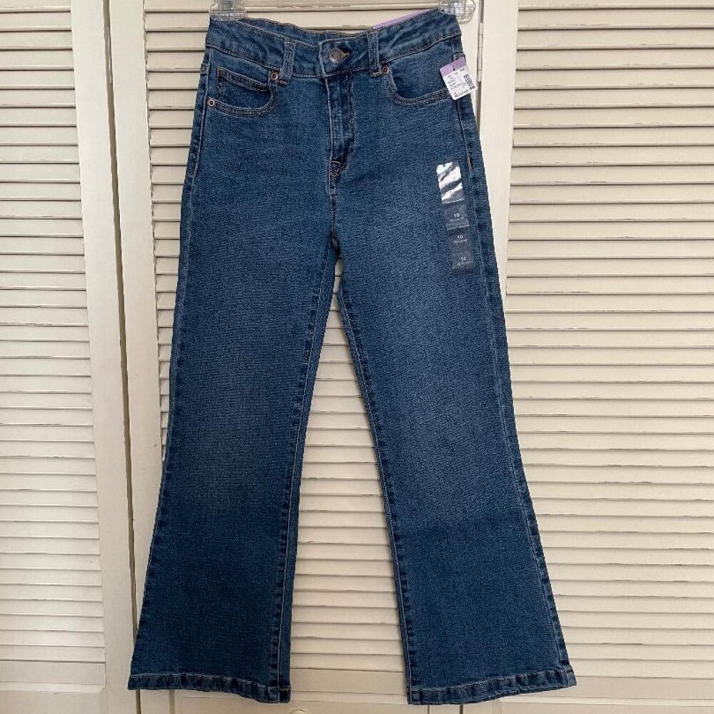 EVSIE Flare Mid-Rise Jeans Girls 10 Reg. Adjustable Waist - NWT